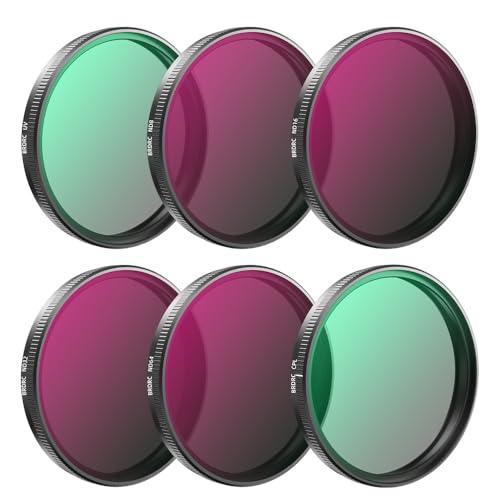 Filtres d'objectif en verre optique premium pour caméra d'action