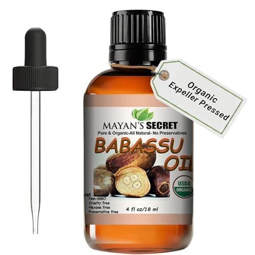 Mayan's Secret - 4oz Organic Babassu Oil for Hair - Rich in Antioxidants and Moisturizing Properties for Hair and Skin