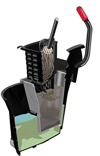 Rubbermaid Commercial Products Wavebrake 2.0 35 Qt Side-Press Mop Bucket And Wringer, Black (1863896) #TOP5