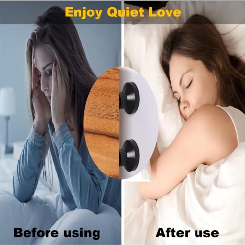 Qbily Adjustable Bed Headboard Stoppers 2 Pack - No Punching Required Headboard Stoppers For Wall Bed Stoppers For Headboard Shockproof Tool, Black (1.65”~ 3.55”) #TOP6