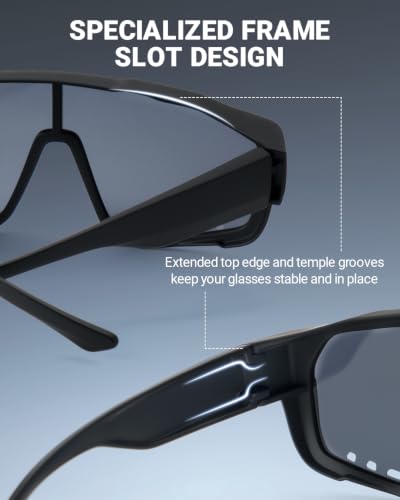 Image of Polarized Fit Over Sunglasses, UV400 For Driving Cycling Fishing | Lightweight 25g, Anti Glare Glasses