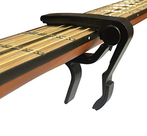U/K Capo de guitare acoustique en métal avec clip de réglage très pratique et populaire - Les Beatles, Paul McCartney, John Lennon, RIngo Starr, George Harrison U/K Capo de guitare acoustique en métal avec clip de réglage très pratique et populaire