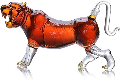 1000 ml wijnkaraf, tijger-vormige wijnfles glas wijn glas set, decoratie rode wijnkaraf, handgeblazen kristalglas, heup… - Afbeelding 3