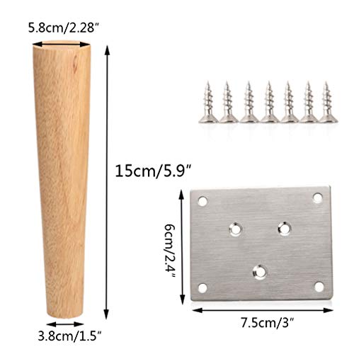 Patas de sofá de madera: repuestos resistentes de 8 a 80 cm para elevar gabinetes 3