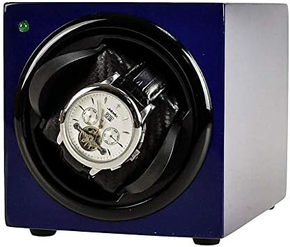 Watch Winders for 1 Watches Operated Automatic Watch Winder Box Wooden Travel Watch WinderHoliday Gift (Blue) image 4