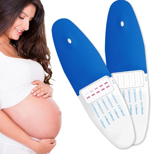 2 Piezas Prueba de embarazo para detedcción de embarazo,Pruebas de Embarazo de Alta Sensibilidad,Detección temprana test,Conveniente en hogar fácil de Usar,Pregnancy Test Embarazo Deteccion Temprana