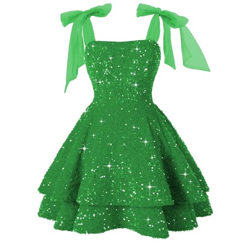 FUMY Sparkly Sequin Christmas Dress with Bow 2026 for Teens