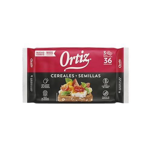 Ortiz - Pan Tostado Multicereales y Semillas, Rebanada Extra Crujiente, 30 rebanadas, 288 g
