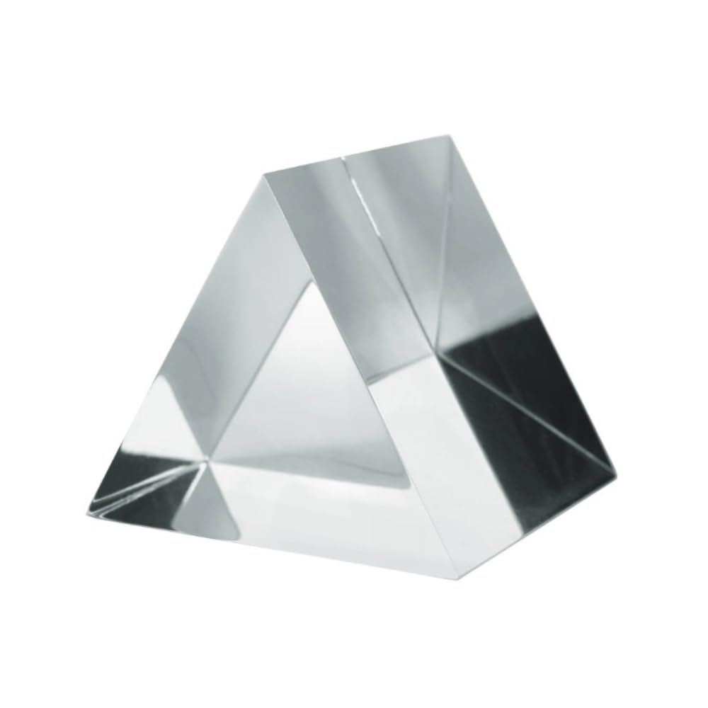Optical Crystal Triangular Prism, Clear Glass Light Spectrum Refractor, Photography and Science Teaching Demonstration Tool Glass Prism 50 X 50 mm-picture-44