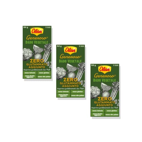 Older® | 18 Dadi per Brodo Gusto Vegetale | Dadi Brodo Vegetale Senza Glutammato | Dado Vegetale | Senza Glutine | Senza Olio di Palma - 192 Gr