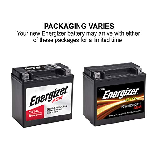 Energizer ETX14L Tx14L Agm Motorcycle 12V Battery thumb #2
