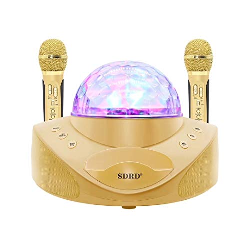 Micrófono inalámbrico LLD SD-308 con altavoz Bluetooth para dueto y karaoke en casa