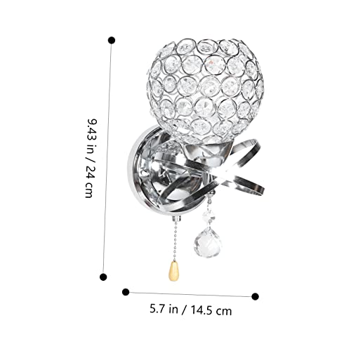 Aplique de pared moderno LED con luces de cristal e interruptor para iluminación de pasillos 5