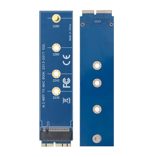 Suckoo for MacBook Air Pro 2013 2014 2015 2016 2017 A1465 A1466 A1398 A1502 to NVME M-Key M.2 PCI-E 4.0 SSD Hard Drive 2230 2242 2260 2280 Adapter Converter Blue