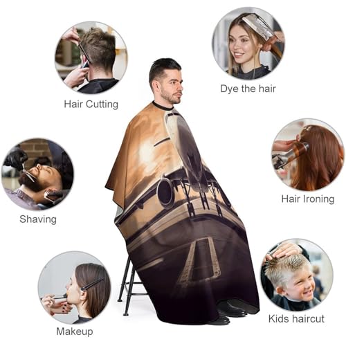 Capa para corte de cabello impermeable ajustable para adultos miniatura 3