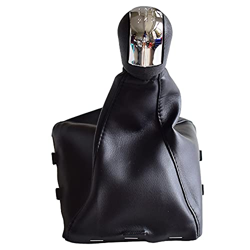 Pommeau De Levier De Vitesse Soufflet pour Opel Vectra C B Corsa Astra G SIGNUM Combo 2002-2005, 5/6 Vitesses Voiture Couvercle Anti-PoussièRe en Cuir Noir du Cadre Kit Remplacement