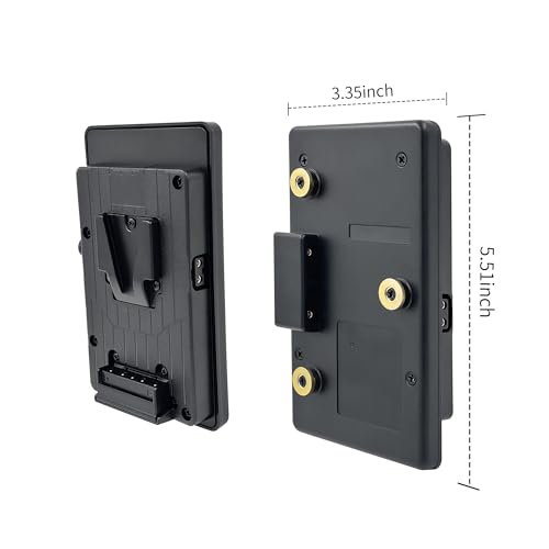 Placa V-Lock V Mount a Gold Mount para usar baterías de cine en sets de televisión 6