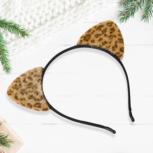 Image of FANYITY Leopard Ears Headband, Cheetah Ears, Animal Ears for Girls & Women Halloween Costume Cosplay or Party Decoration (Leopard Ears)