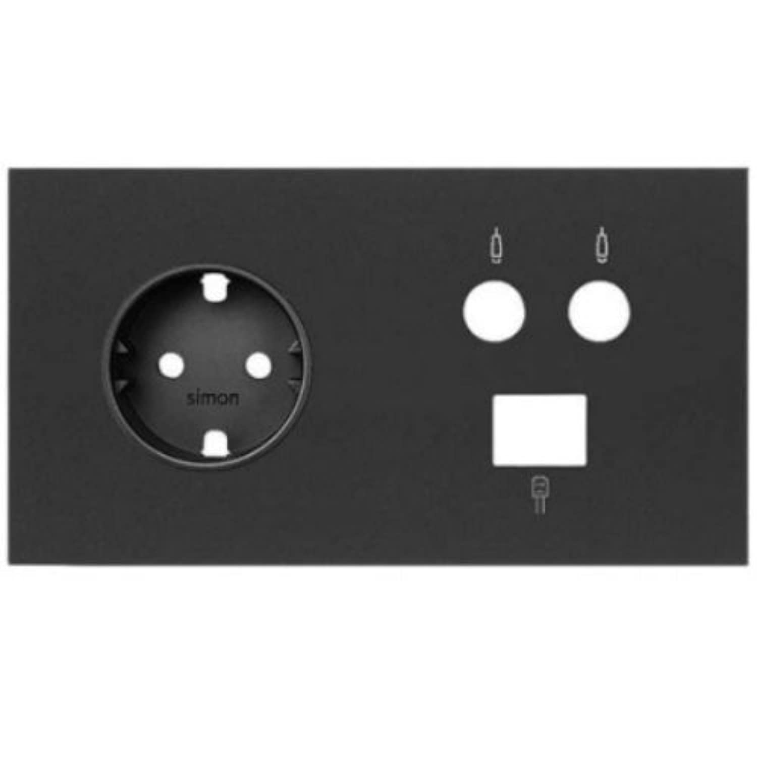 Kit front 2 éléments avec prise TV et RJ45 pour installation murale