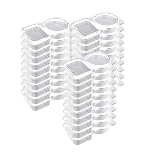 Genérico Compartment Snack Container, Reutilizable Double Condiment Tray 5.51x3.34in Dip Stackable Accessory, Portable Salad Vestidor, Lunch Box Accessories for Salsas & Vestidores