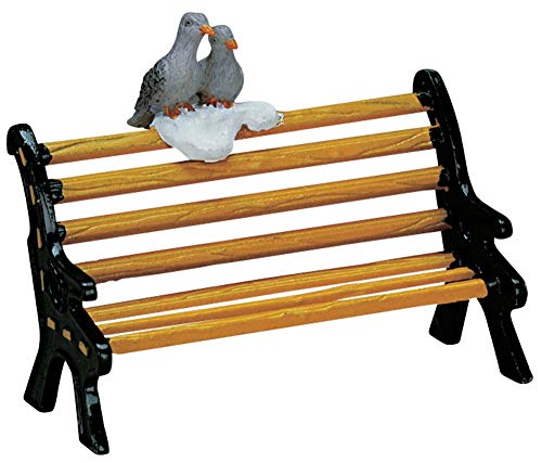 Lemax - Metal Bench 74626 Sitzbank mit Vögel - Weihnachtsdorf...