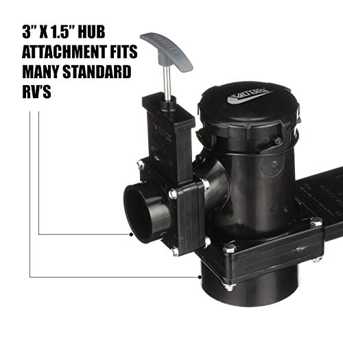 Valterra San Tee Double Rotating Valve, Mess-Free Waste Valve For Rv's, Campers, Trailers, 3" X 1.5" Hub #TOP1