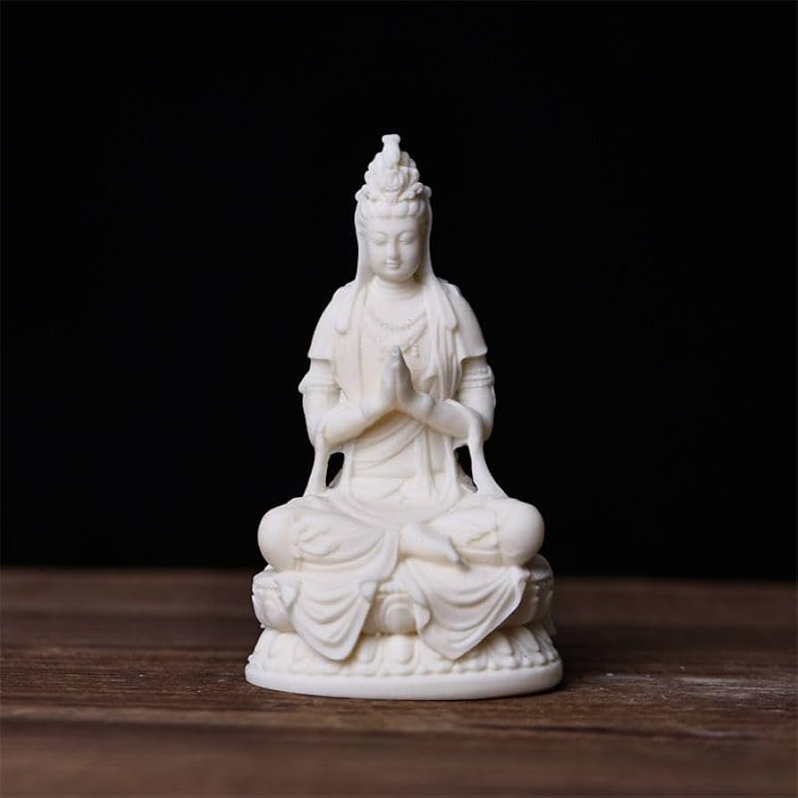 お値下げ白い観音菩薩像です Amazon.co.jp: 観世音菩薩仏像 観音像 観音菩薩 置物 美術品 観