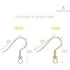 BEADNOVA 200pcs Mix Earring Hooks & Backs, Silver & Gold, 100pcs Hooks & 100pcs Backs, DIY Earring Supplies