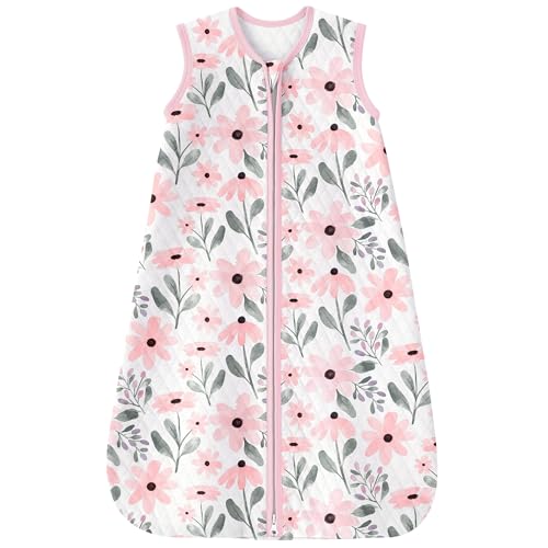 Image of Yoofoss Baby Sleep Sack 0-6 Months 1.0 Tog Sleep Sack Organic Cotton Wearable Blanket for Newborns 2-Way Zipper Quilted Sleeping Sacks(Small)