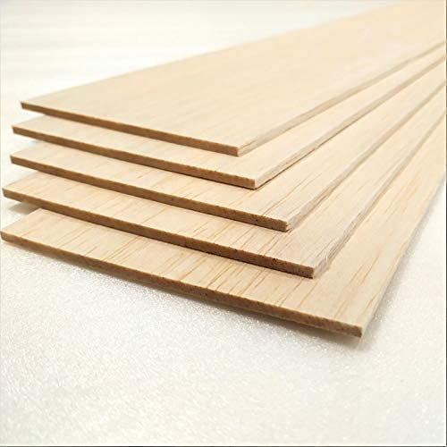 EKTA STATIONERY 4MM AAA+ Premium Balsa Wood Sheets, 100x1000mm, 4 Sheets per Pack, for Aeromodelling, RC Planes, DIY Projects