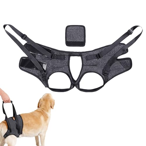 犬用バックレッグサポートハーネス、大型犬用ドッグリフトハーネス - スリングキャリア 犬用サポートハーネス 調節可能な犬用階段ヘルパー, 犬用歩行補助ハーネス、大型犬用犬リハビリ補助ベルト