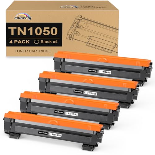Toner TN1050 compatible Brother DCP-1510 DCP-1610W DCP-1612W HL-1212W MFC-1910W cartouche noir 4-pack