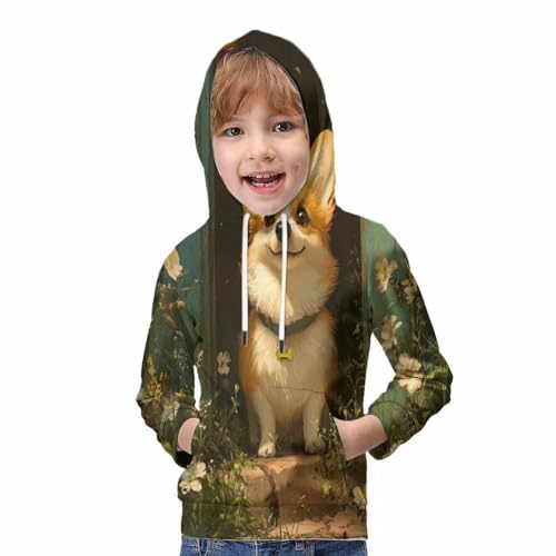 Sweat à capuche Corgi pour enfant de 6 à 16 ans pull ado imprimé 3D