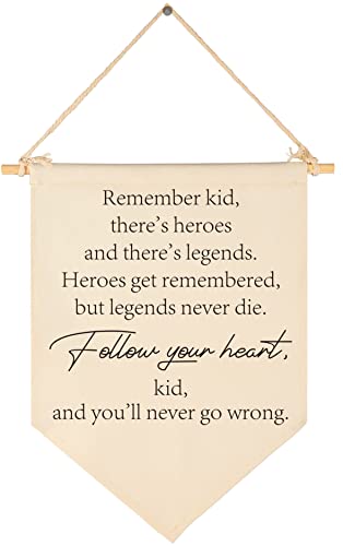 Image of The Sandlot Quote-Boys Room Wall Art-Baseball Sign-Baby Banner Gift Shower-Canvas Hanging Flag Banner Wall Sign Decor Gift for Nursery Bedroom Playroom Front Door Baby Kids Boy/Girls Teen