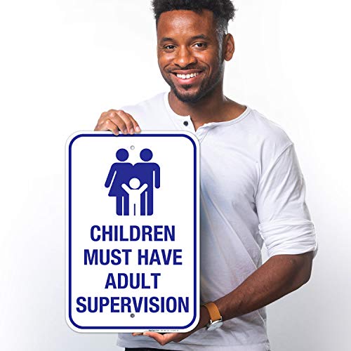 Cartel de aluminio 12x18 “Children Must Have Adult Supervision” miniatura 2