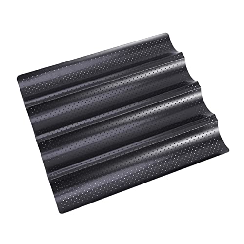 KICHOUSE Non-stick 4-slot French Bread Baking Pan Easy Steel Baking Tool for Kitchen