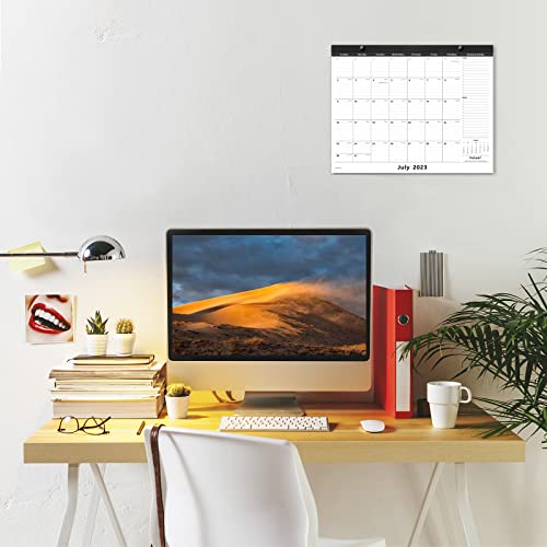 Nekmit Yearly Monthly Desk Pad Calendar, Wall Calendar For Planning, Ruled Blocks, Black #TOP4