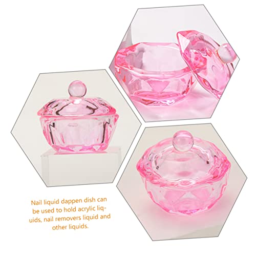 Set de 2 recipientes Dappen de cristal para uñas miniatura 6