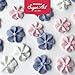Mini Edible Royal Icing Flowers (36 Count), Petite Edible Flower Cake Decorations, Edible Flowers for Cupcakes, Flowers with Pearl Sprinkles for Cakes & Cupcakes, by Global Sugar Art (White, 36 Count)