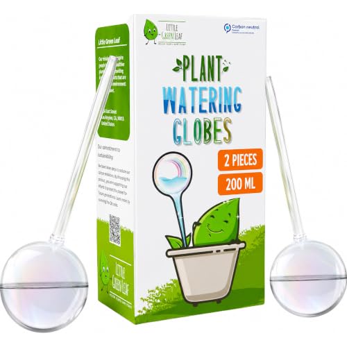 Plant Watering Globes 2 Pack – Self Watering Bulbs for Plants, 200ml Medium