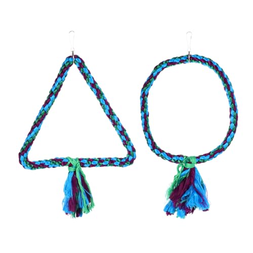 GALPADA 2Pcs Bird Parrot Swing Chewing Hanging for Pet Birds Durable Cotton Rope for Play Exercise