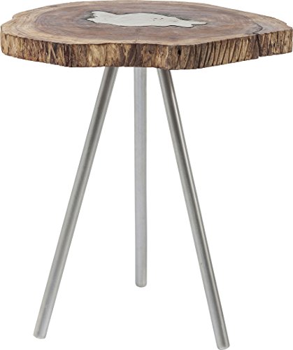 Kare design - Tavolino Tronco di Albero e Acciaio