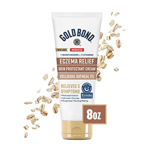 Gold Bond Cream for Eczema Relief 8 oz., Skin Protectant Cream With 2% Colloidal Oatmeal