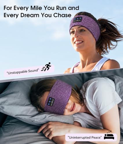 Image of MUSICOZY Sleep Headphones Bluetooth 5.4 Headband, Wireless Earphones Music Sleep Earbuds Sleeping Eye Mask with HD Stereo Speakers for Workout Running Travel Yoga, Ideal Gifts for Men Women Mom Dad