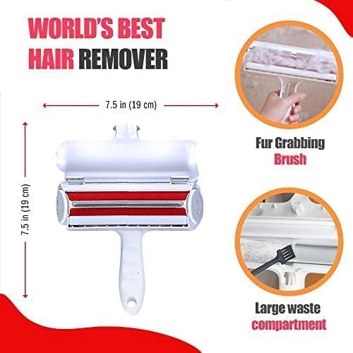 Miniatura 3 de Removedor de pelo de mascotas  Rodillo de pelusa para perros y gatos con base autolimpiante  Herramienta eficiente de eliminación de pelo de