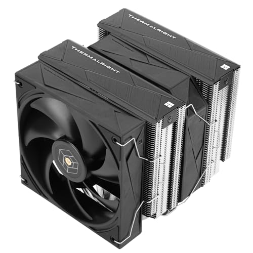 Thermalright Royal Pretor 130 - Enfriador de aire para CPU, radiador de doble torre para computadora, enfriador de CPU de 6 tubos de calor, ventiladores PWM duales, enfriador de PC de alto