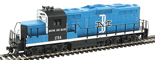 Walthers Trainline HO Scale Model EMD GP9M Standard DC Boston & Maine #1754 Train, Blue/Black/White, EMD GP9M Boston & Maine