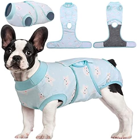 Kuoser Dog Surgery Recovery Suit for After Surgery Female,Professional Pet Recovery Shirt Dog Abdominal Wounds Bandages,Substitute E-Collar & Cone,Prevent Licking Dog Onesiesbrown XS