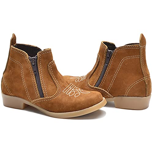 Botina Infantil de Couro Com Zíper nas Laterais (br_footwear_size_system, little_kid, numeric, numer