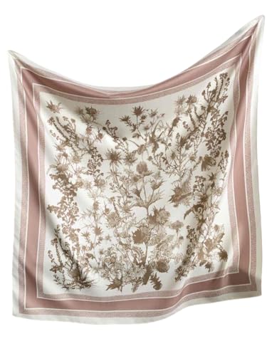 Image of Printed Poly Silken feel Scarf Stole for Women | Stylish, Soft, & Lightweight | Satin Feel Neck Scarf, Hair Scarf, Head Scarf for Women | Square Silk Stole for Handbag